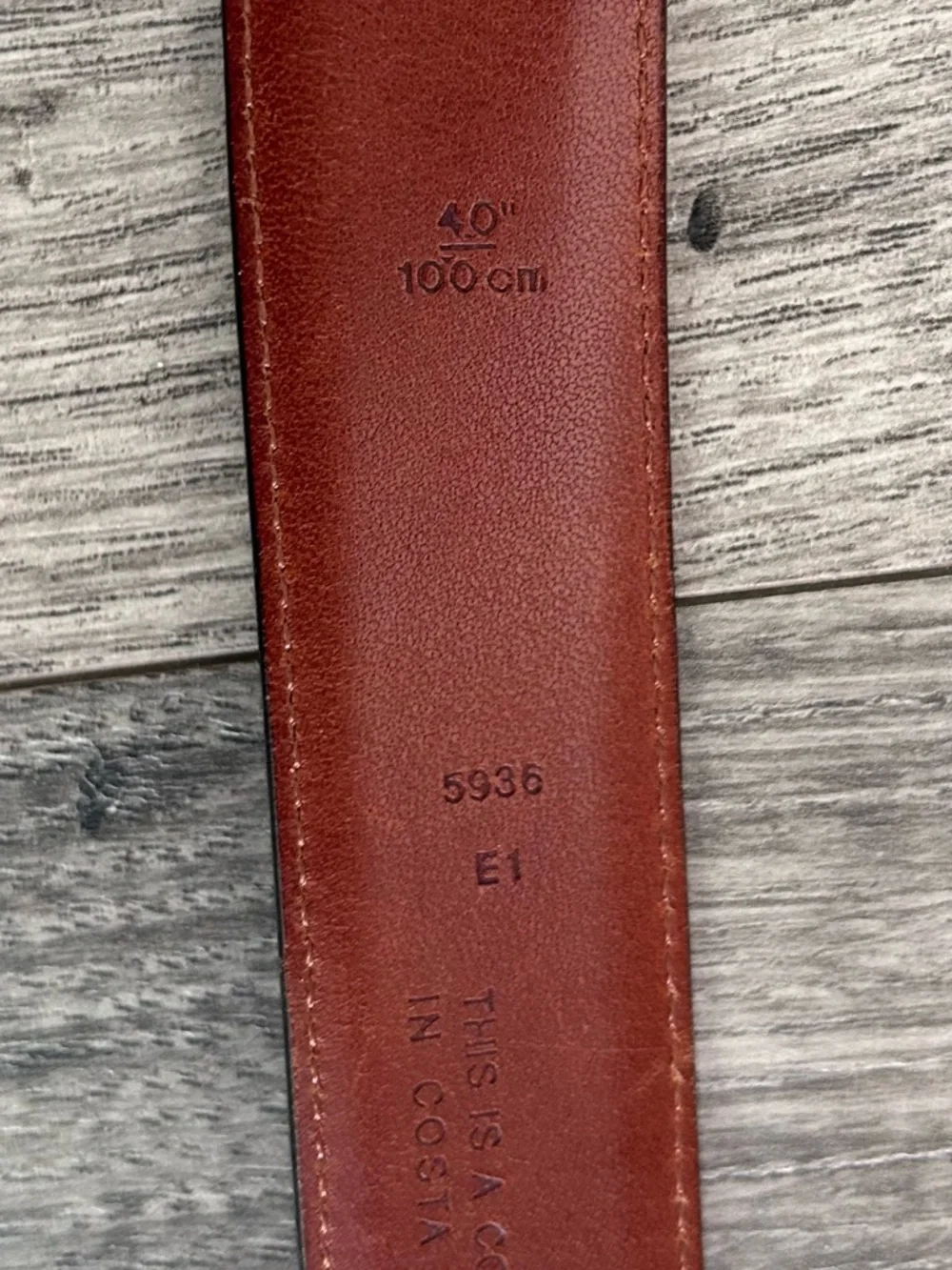 Coach Brown Leather Dress Belt Silver Buckle Size 40